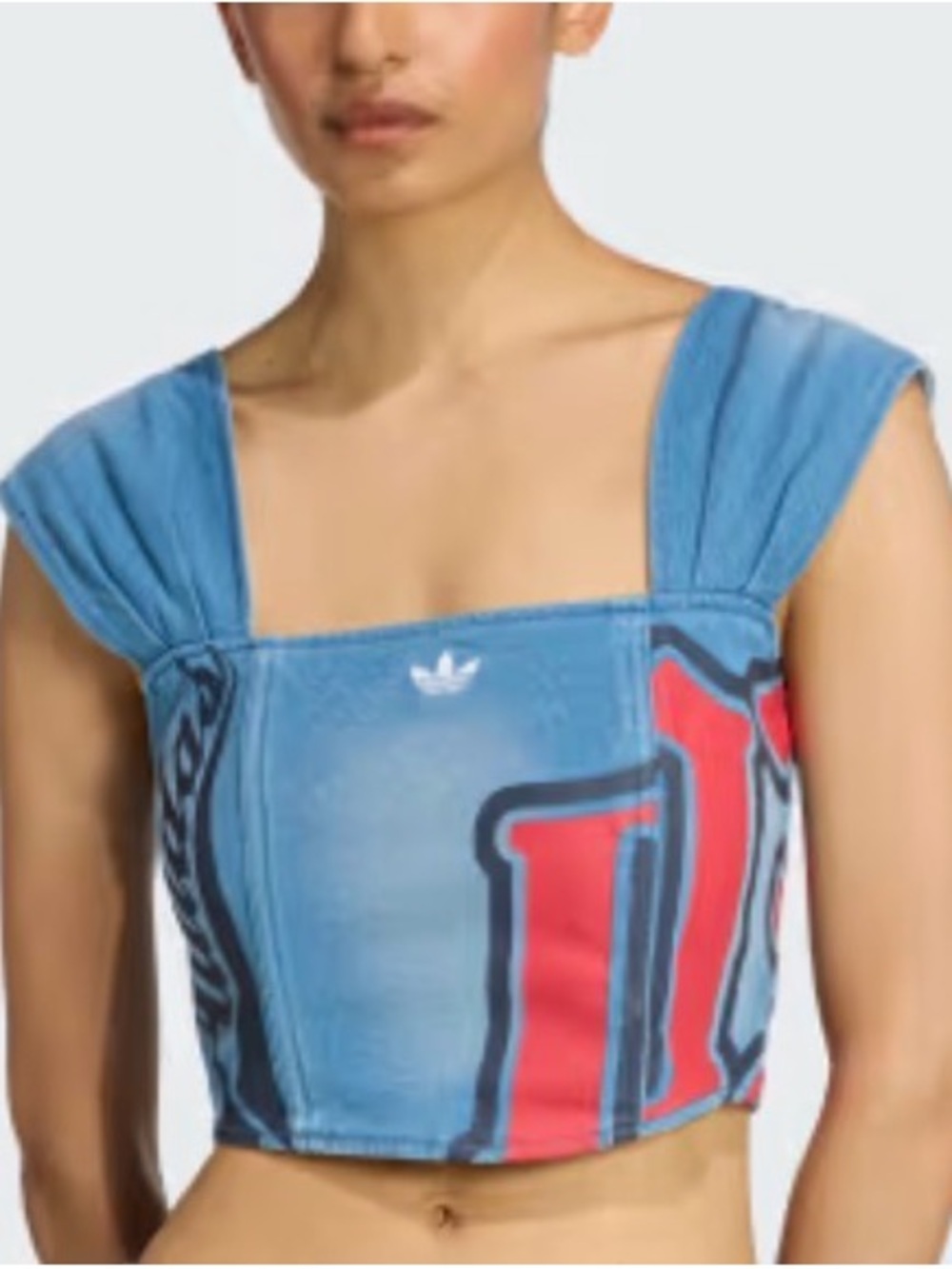 ADIDAS ORIGINALS GFX CORSET TOP Denim Coursage